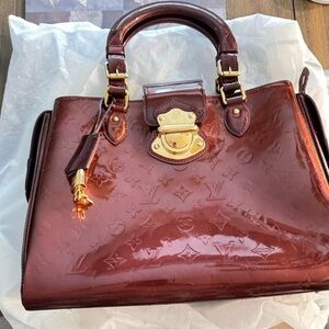 Louis Vuitton Glossy Burgundy Satchel